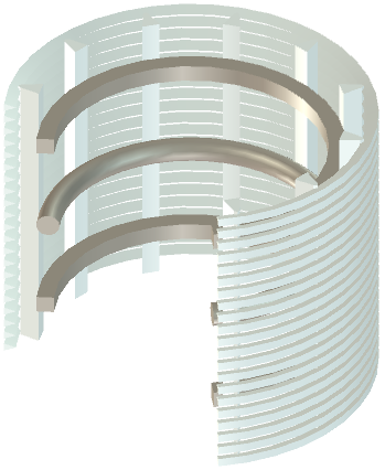 Wedge Wire Screen with Ring reinforcement 