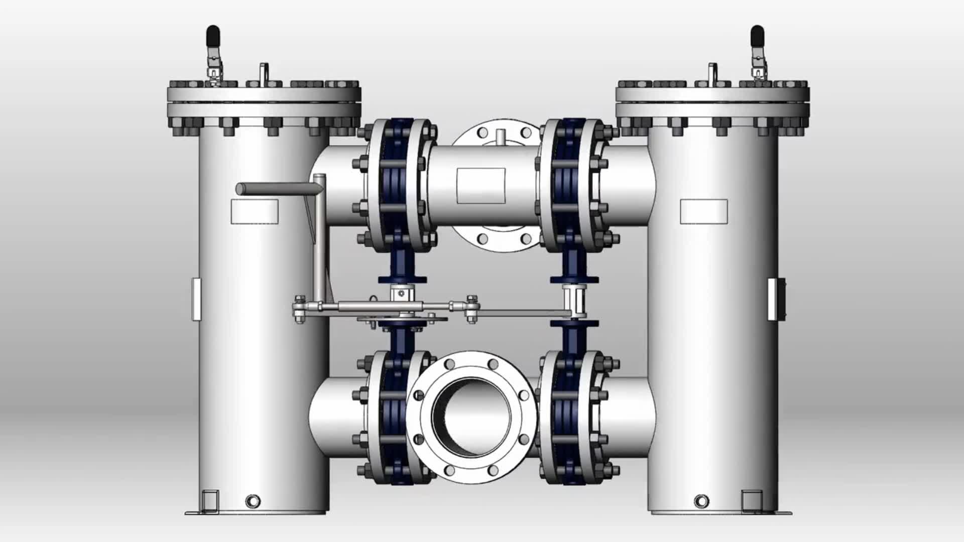 Duplex filter housings are built for continuous flow applications where cleaning shutdowns are not permitted. 