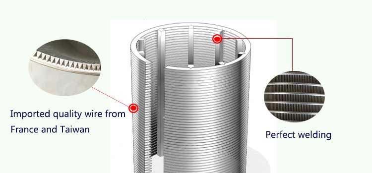 Standard V Shaped Wedge Wire Tube Strainer manufacturer China