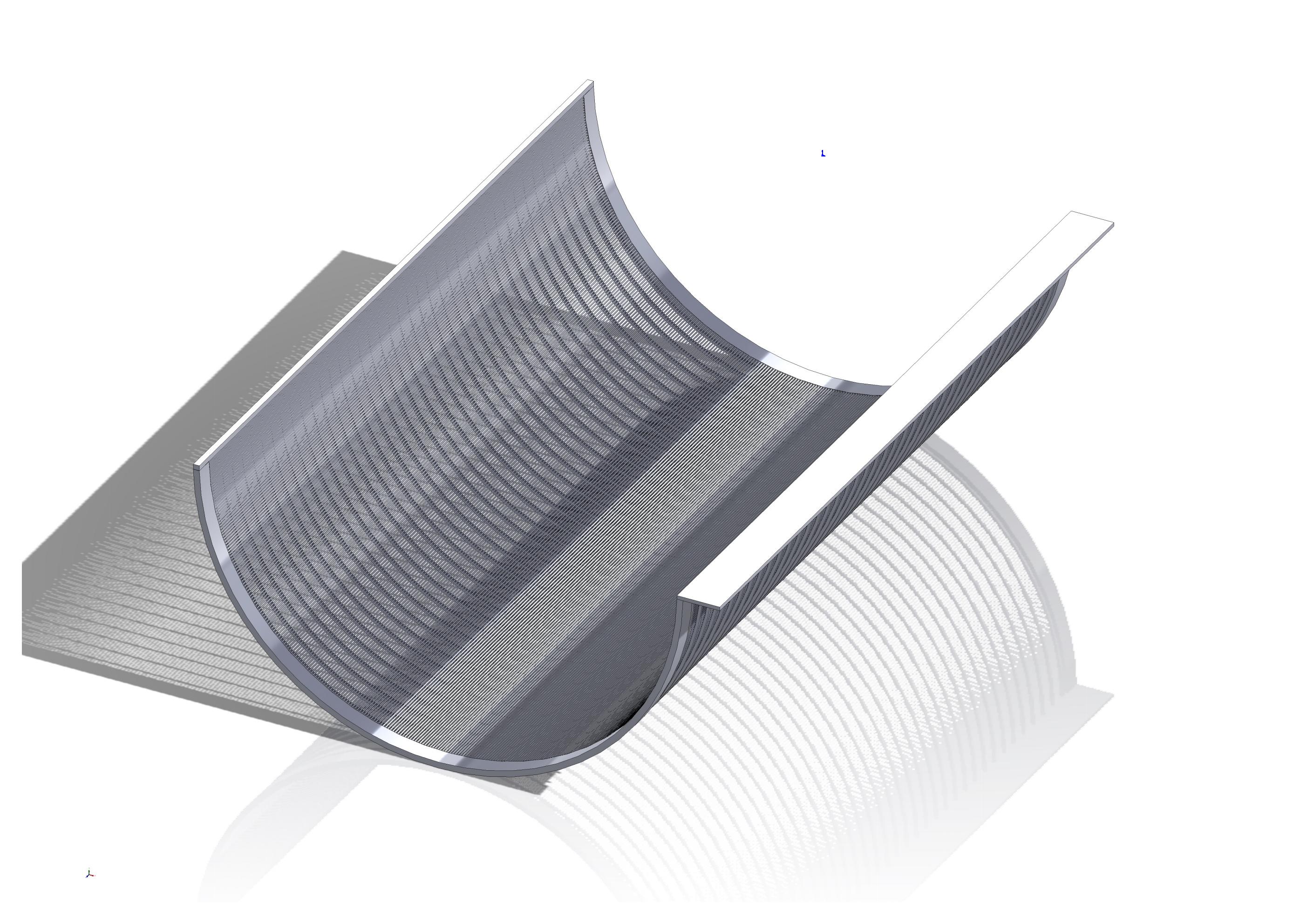 Efficient arc sieve bend screen