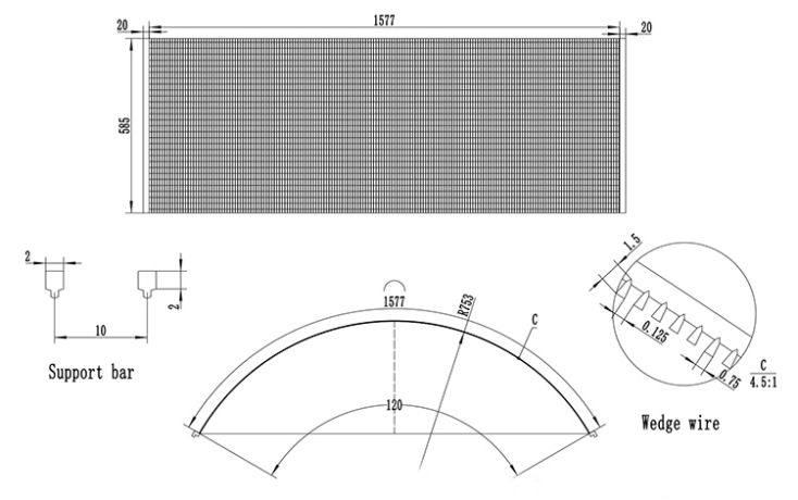 Arc Curved Wedge Wire Screen Specification