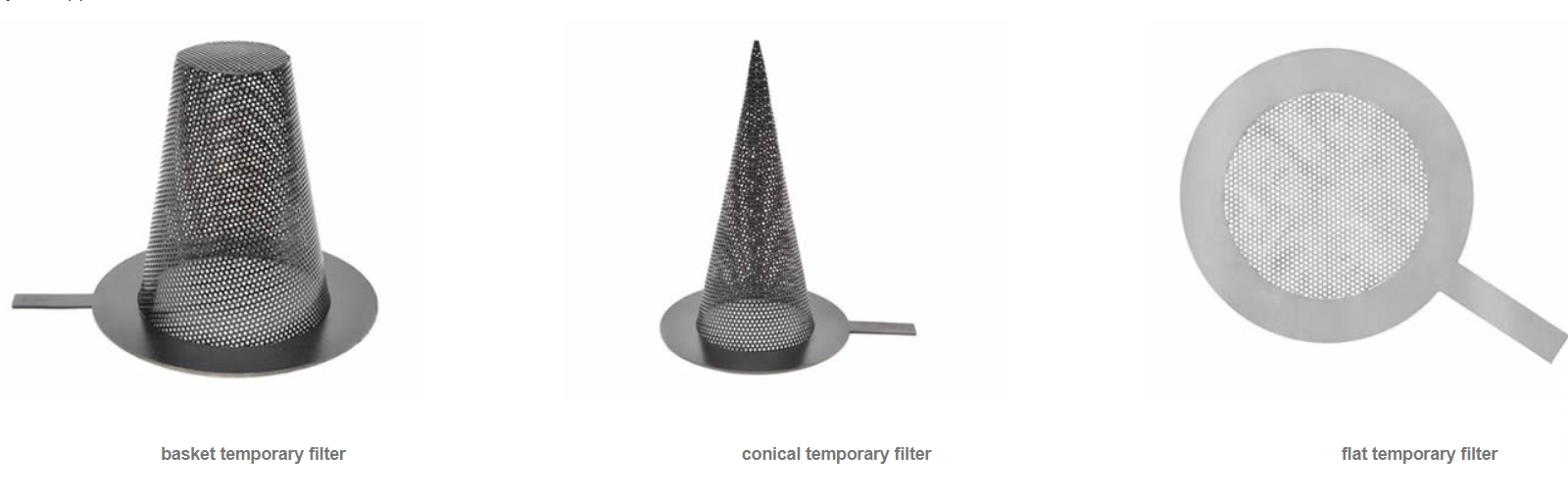Inline Stainless Steel Temporary Strainer types