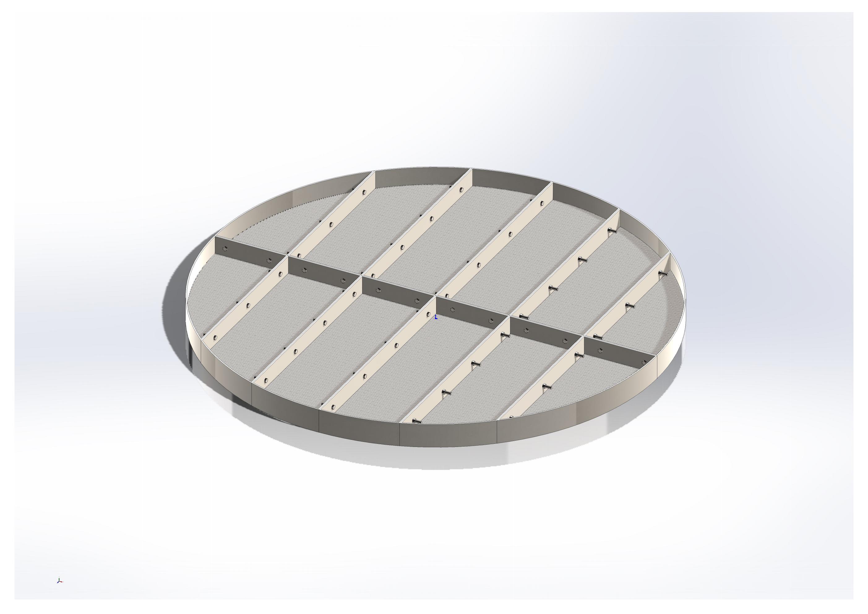 Supporting Grid for Tower Internals