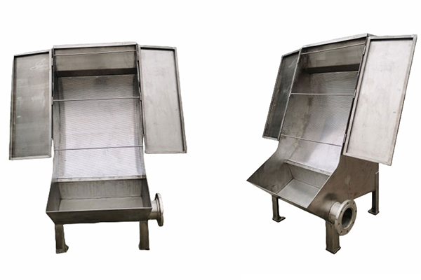 The stationary hydrosieve screen is a gravity-fed, static wedge wire filter designed to separate solids from liquids. 