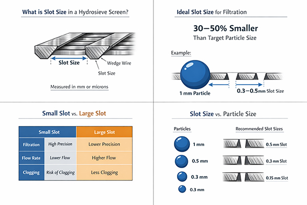 How to Choose Slot Size for Hydrosieve Screens How to Choose Slot Size for Hydrosieve Screens