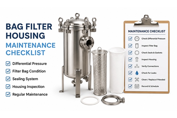 Bag Filter Housing, Stainless Steel Bag Filter, Bag Filter Maintenance Checklist, Bag Filter Inspection Guide