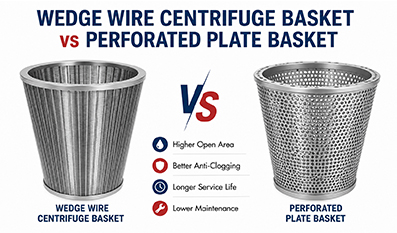 Wedge Wire Centrifuge Basket vs Perforated Plate Basket